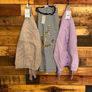 Girls YSM (10) Crewcuts (2) Cardigan, (1) T, all NWT